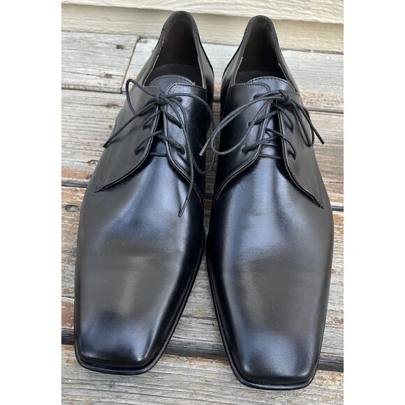 New! Point by LLOYD Men\'s US 11.5 Black Leather Square Toe Dress Shoes Germany main image 12